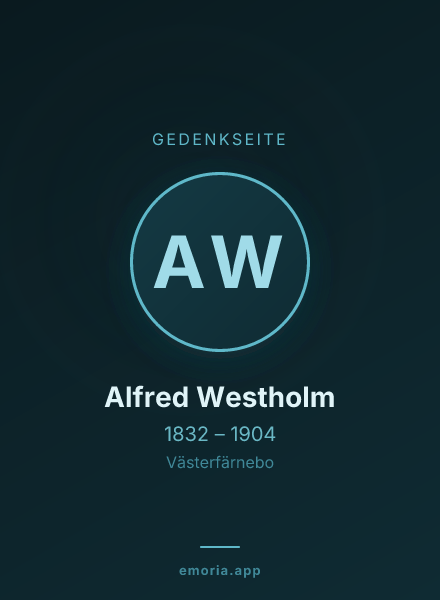Gedenkportrait von Alfred Westholm