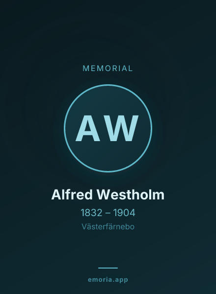 Memorial portrait of Alfred Westholm