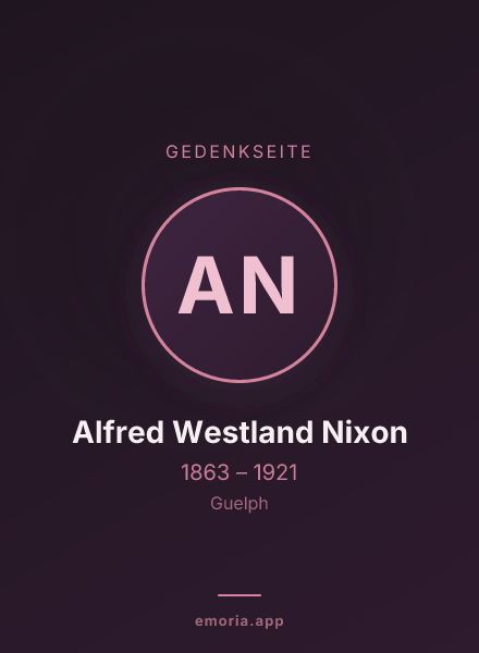 Gedenkportrait von Alfred Westland Nixon