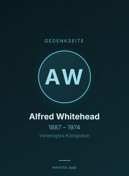 Gedenkportrait von Alfred Whitehead
