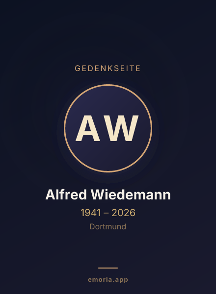 Gedenkportrait von Alfred Wiedemann