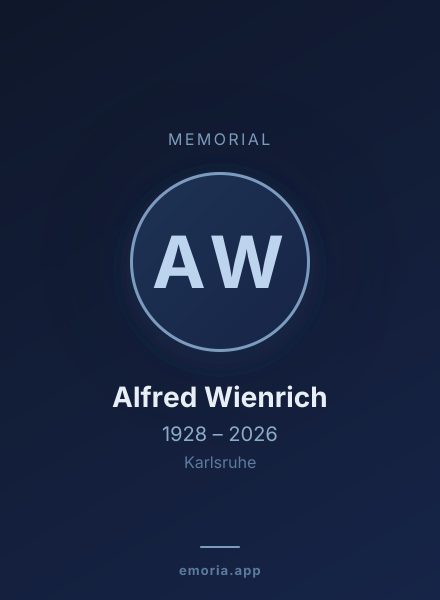 Memorial portrait of Alfred Wienrich