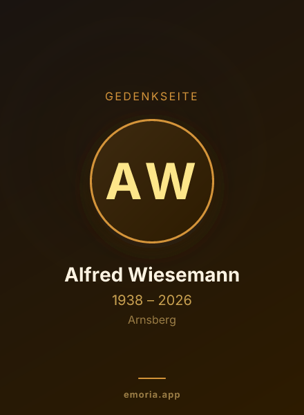 Gedenkportrait von Alfred Wiesemann