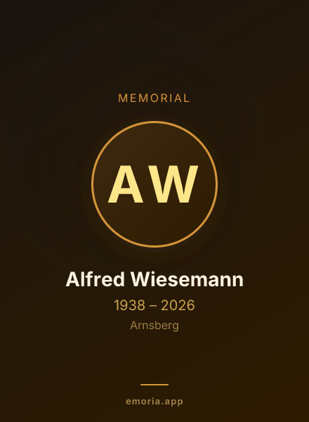 Memorial portrait of Alfred Wiesemann