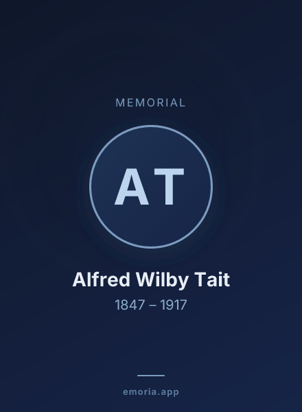 Memorial portrait of Alfred Wilby Tait