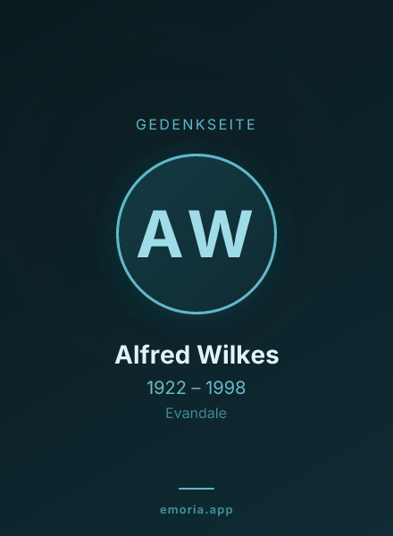 Gedenkportrait von Alfred Wilkes