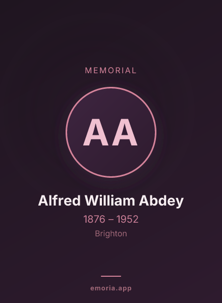 Memorial portrait of Alfred William Abdey