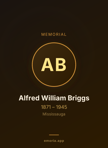 Memorial portrait of Alfred William Briggs