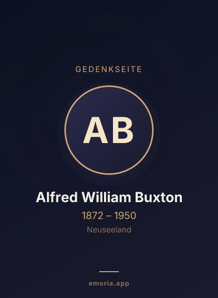 Gedenkportrait von Alfred William Buxton