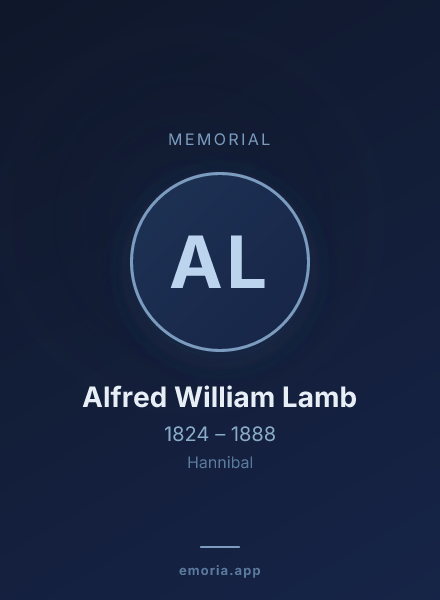 Memorial portrait of Alfred William Lamb