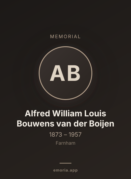 Memorial portrait of Alfred William Louis Bouwens van der Boijen