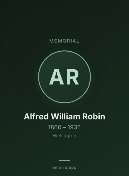 Memorial portrait of Alfred William Robin