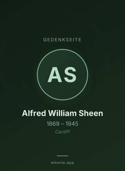 Gedenkportrait von Alfred William Sheen