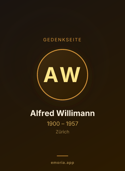 Gedenkportrait von Alfred Willimann