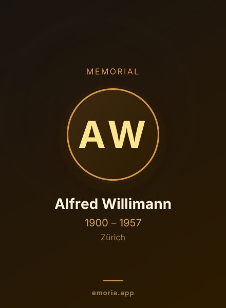 Memorial portrait of Alfred Willimann