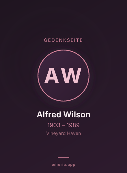 Gedenkportrait von Alfred Wilson