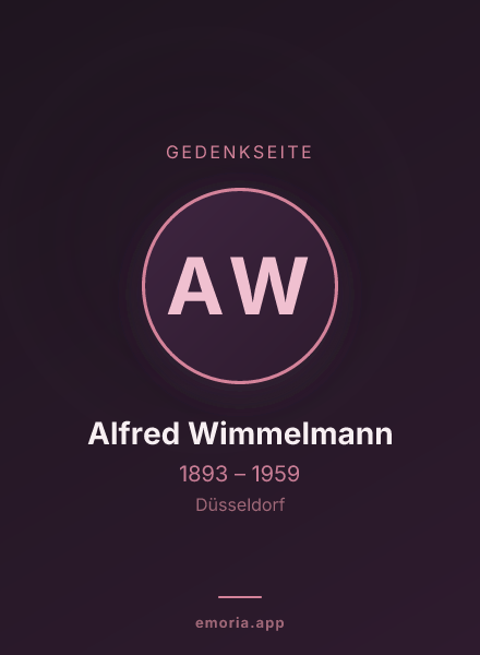 Gedenkportrait von Alfred Wimmelmann