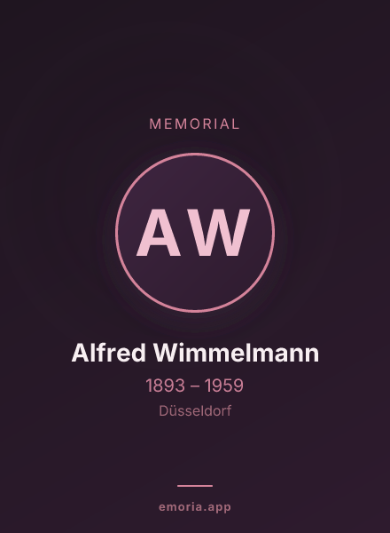 Memorial portrait of Alfred Wimmelmann