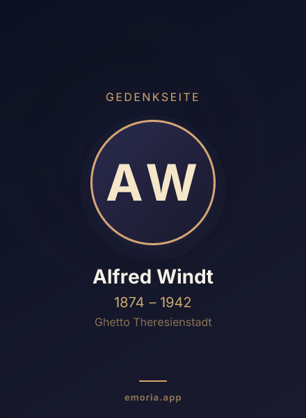 Gedenkportrait von Alfred Windt