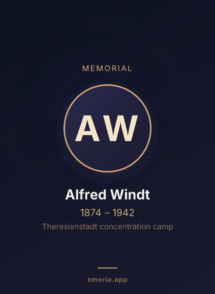 Memorial portrait of Alfred Windt
