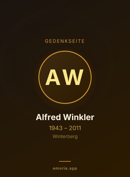 Gedenkportrait von Alfred Winkler