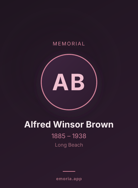 Memorial portrait of Alfred Winsor Brown