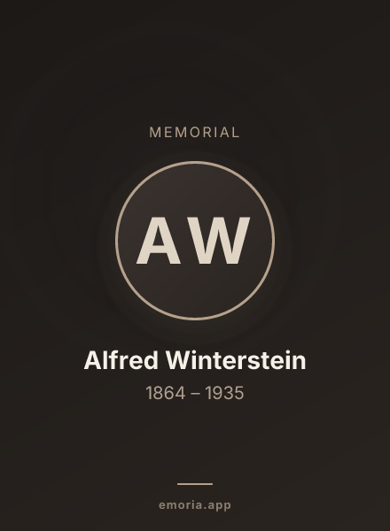 Memorial portrait of Alfred Winterstein
