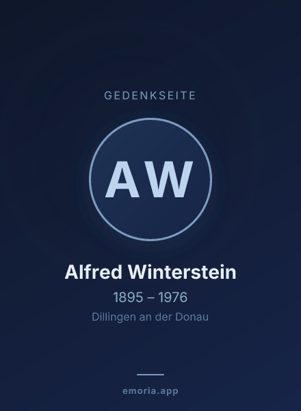 Gedenkportrait von Alfred Winterstein