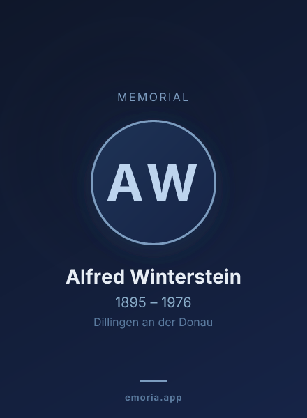 Memorial portrait of Alfred Winterstein