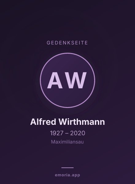 Gedenkportrait von Alfred Wirthmann