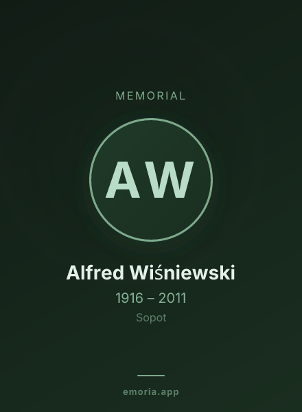Memorial portrait of Alfred Wiśniewski