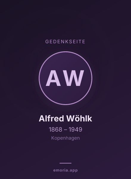 Gedenkportrait von Alfred Wöhlk
