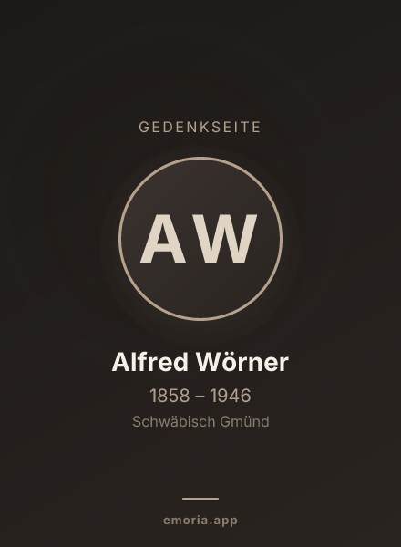 Gedenkportrait von Alfred Wörner