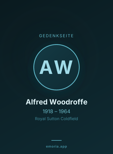 Gedenkportrait von Alfred Woodroffe