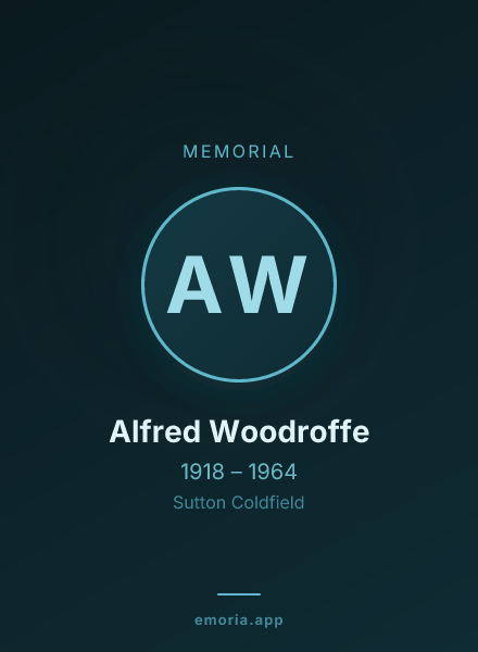 Memorial portrait of Alfred Woodroffe