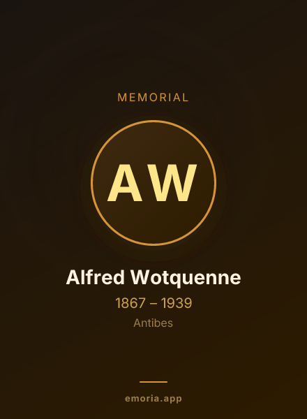 Memorial portrait of Alfred Wotquenne