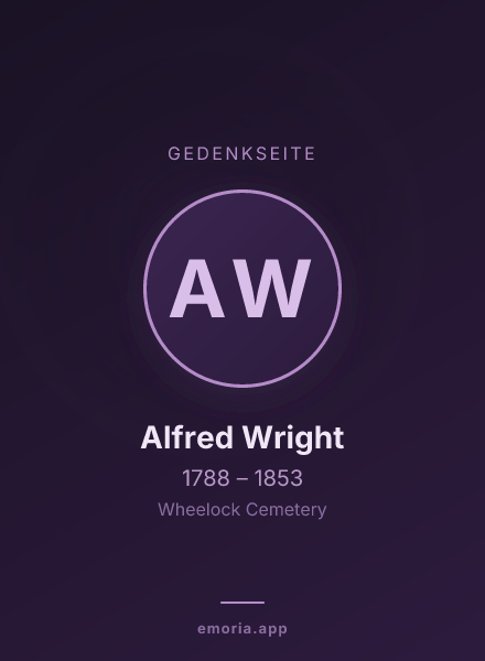 Gedenkportrait von Alfred Wright