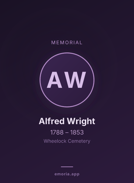 Memorial portrait of Alfred Wright