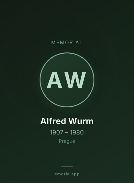 Memorial portrait of Alfred Wurm