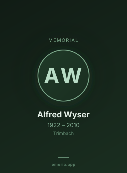 Memorial portrait of Alfred Wyser