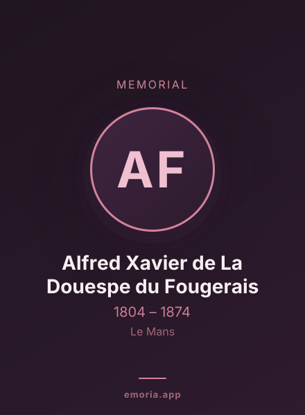Memorial portrait of Alfred Xavier de La Douespe du Fougerais