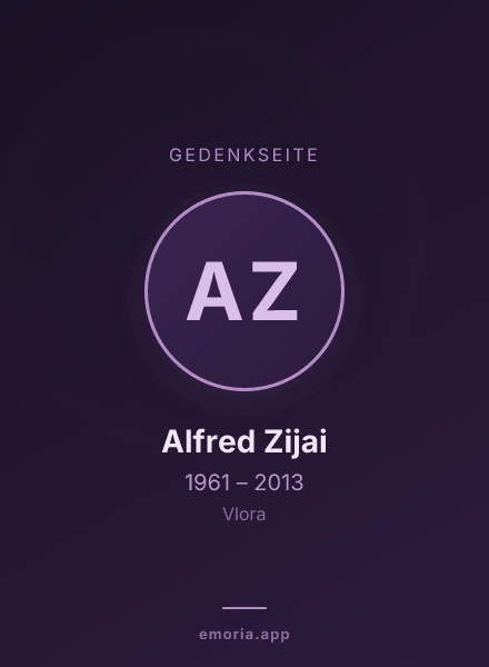 Gedenkportrait von Alfred Zijai
