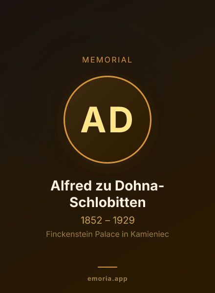 Memorial portrait of Alfred zu Dohna-Schlobitten