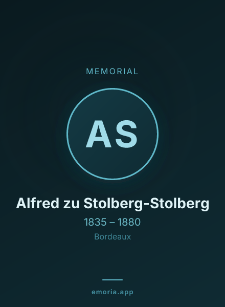 Memorial portrait of Alfred zu Stolberg-Stolberg