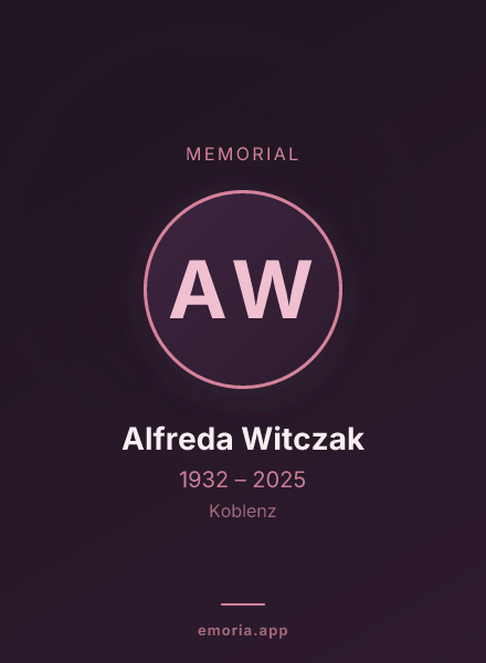Memorial portrait of Alfreda Witczak