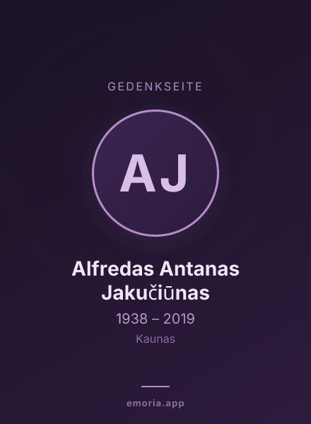 Gedenkportrait von Alfredas Antanas Jakučiūnas