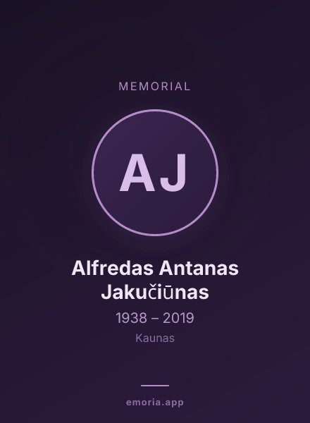Memorial portrait of Alfredas Antanas Jakučiūnas