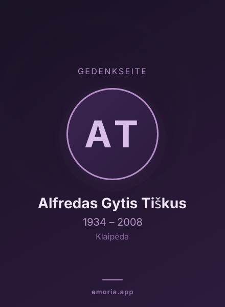 Gedenkportrait von Alfredas Gytis Tiškus