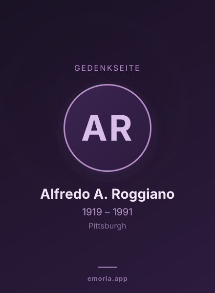 Gedenkportrait von Alfredo A. Roggiano