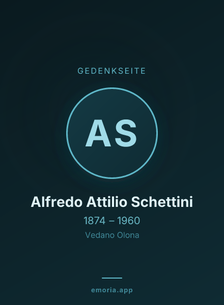 Gedenkportrait von Alfredo Attilio Schettini
